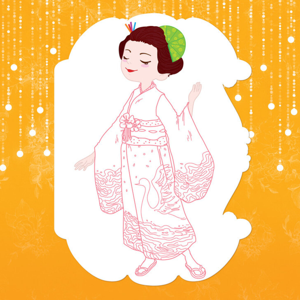 WHTPS- Little Fashionista Goes to Japan Coloring Book & Stickers