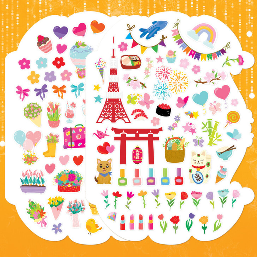 WHTPS- Little Fashionista Goes to Japan Coloring Book & Stickers