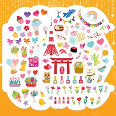 WHTPS- Little Fashionista Goes to Japan Coloring Book & Stickers