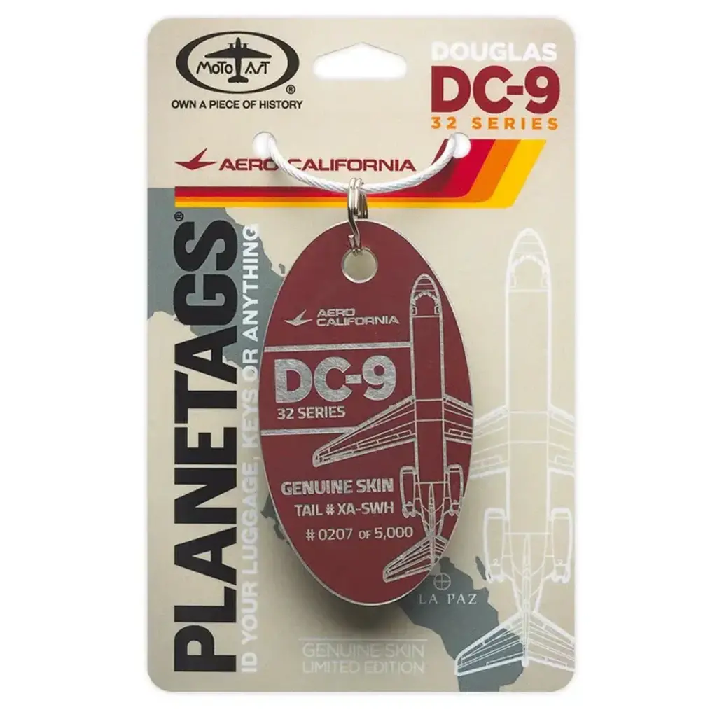 Plane Tag DC-9 Aero California Vino