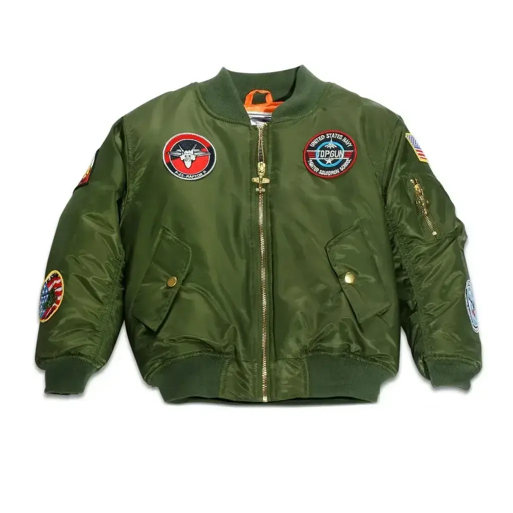 Kids MA-1 Flight Jacket - Green