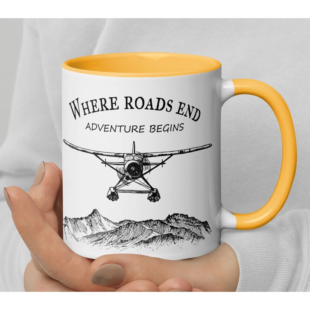 WH1AA- Where Roads End Gold Coffee Mug