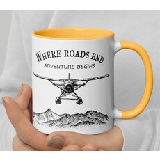 WH1AA- Where Roads End Gold Coffee Mug
