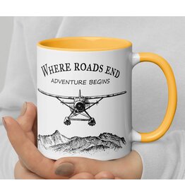 WH1AA- Where Roads End Gold Coffee Mug