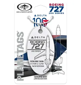 Plane Tag Delta B727-247 White