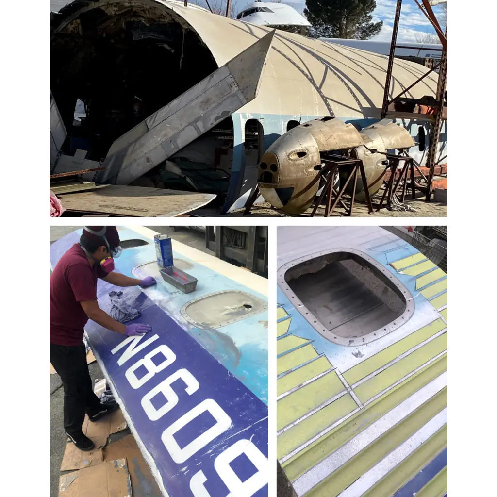 Plane Tag Eastern DC-8 Light Blue