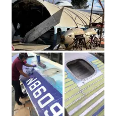 Plane Tag Eastern DC-8 Light Blue