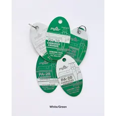 Plane Tag Piper PA-28 Cherokee Green/White