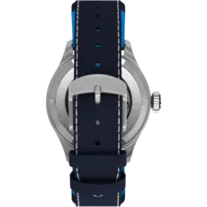 WH1TX- Timex Pan Am Waterbury Auto Blue Dial Blue Strap Watch