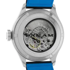 WH1TX- Timex Pan Am Waterbury Auto Blue Dial Blue Strap Watch