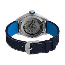 WH1TX- Timex Pan Am Waterbury Auto Blue Dial Blue Strap Watch