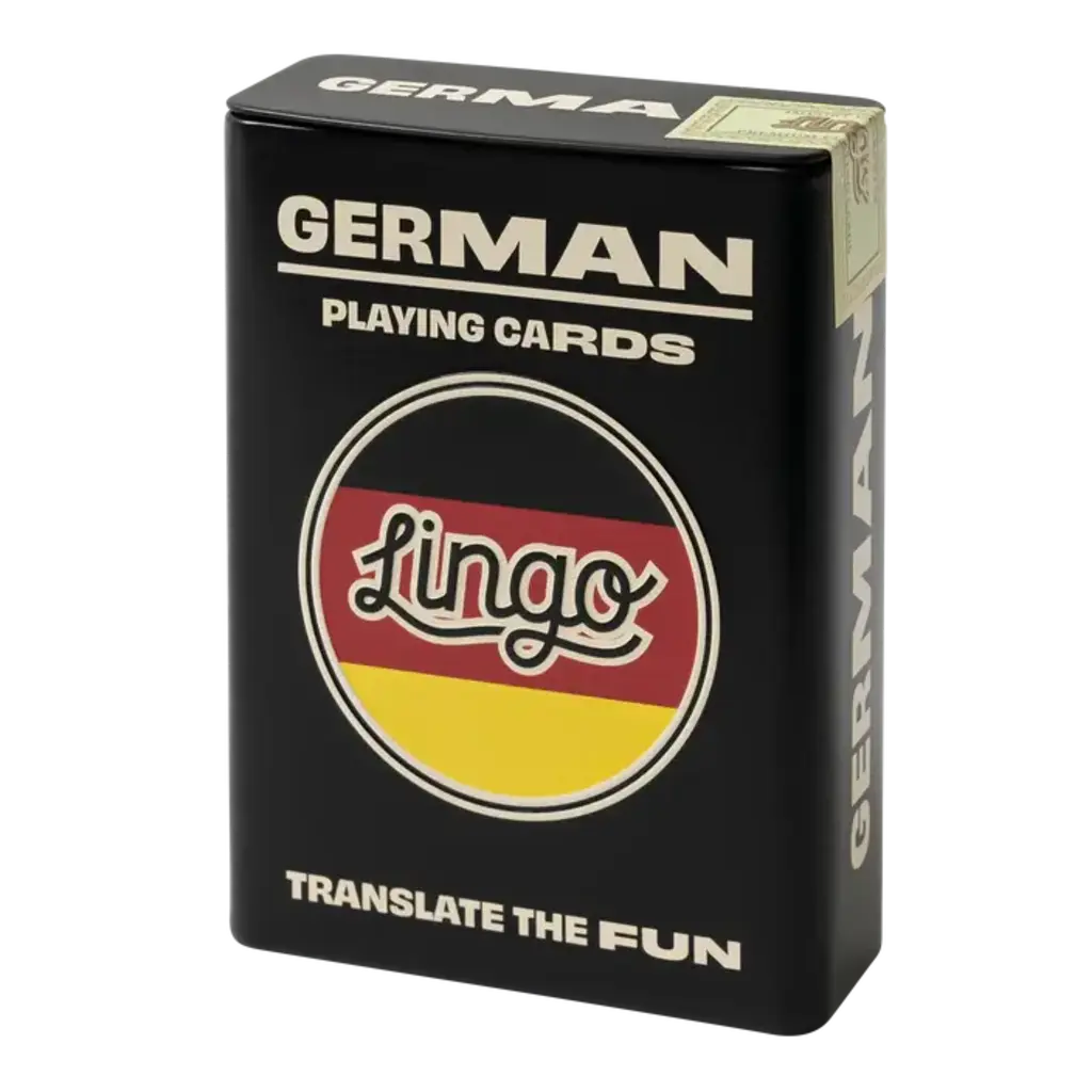 WH1LGO Playing Cards Lingo German Travel Tin
