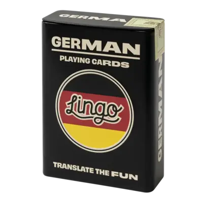 WH1LGO Playing Cards Lingo German Travel Tin