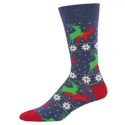 XMAS Naughty Reindeer Mens Christmas Socks