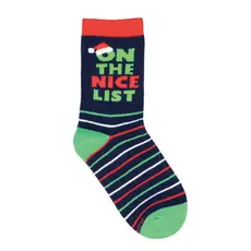 XMAS The Nice List Kids Christmas Socks