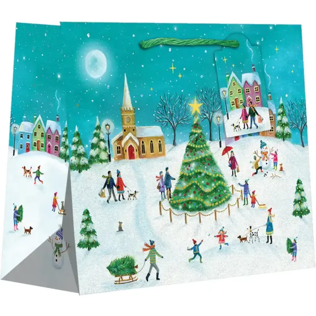 XMAS Christmas Village Christmas Gift Tote Bag