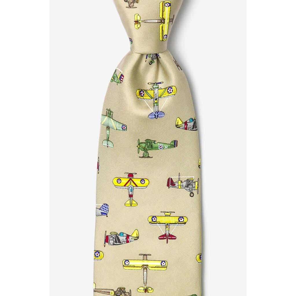 WHAN- Vintage US Warplanes Necktie Khaki