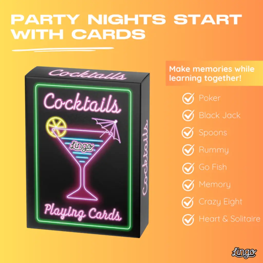 WH1LGO Cocktails Recipes Playing Cards