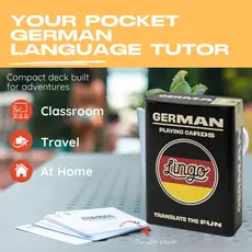 WHLGO Playing Cards Lingo German Travel Tin