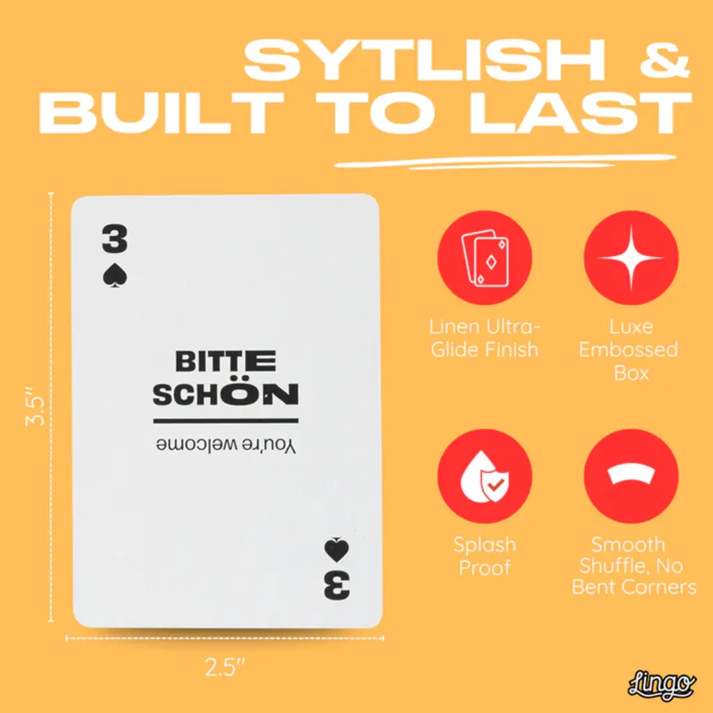 WH1LGO Playing Cards Lingo German Travel Tin