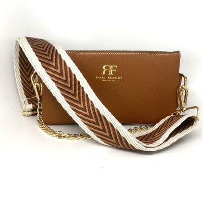 WHRF Italian Leather Crossbody - Marrone