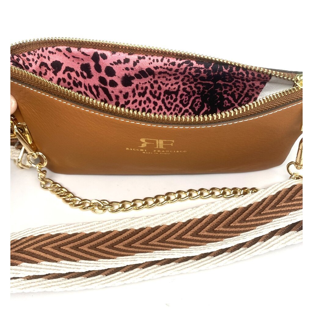 WHRF Italian Leather Crossbody - Marrone