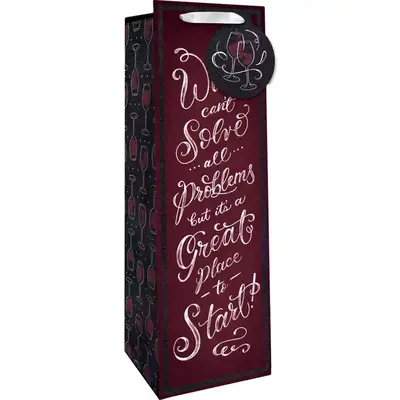WHJR- Problem Solver Wine Bottle Gift Tote