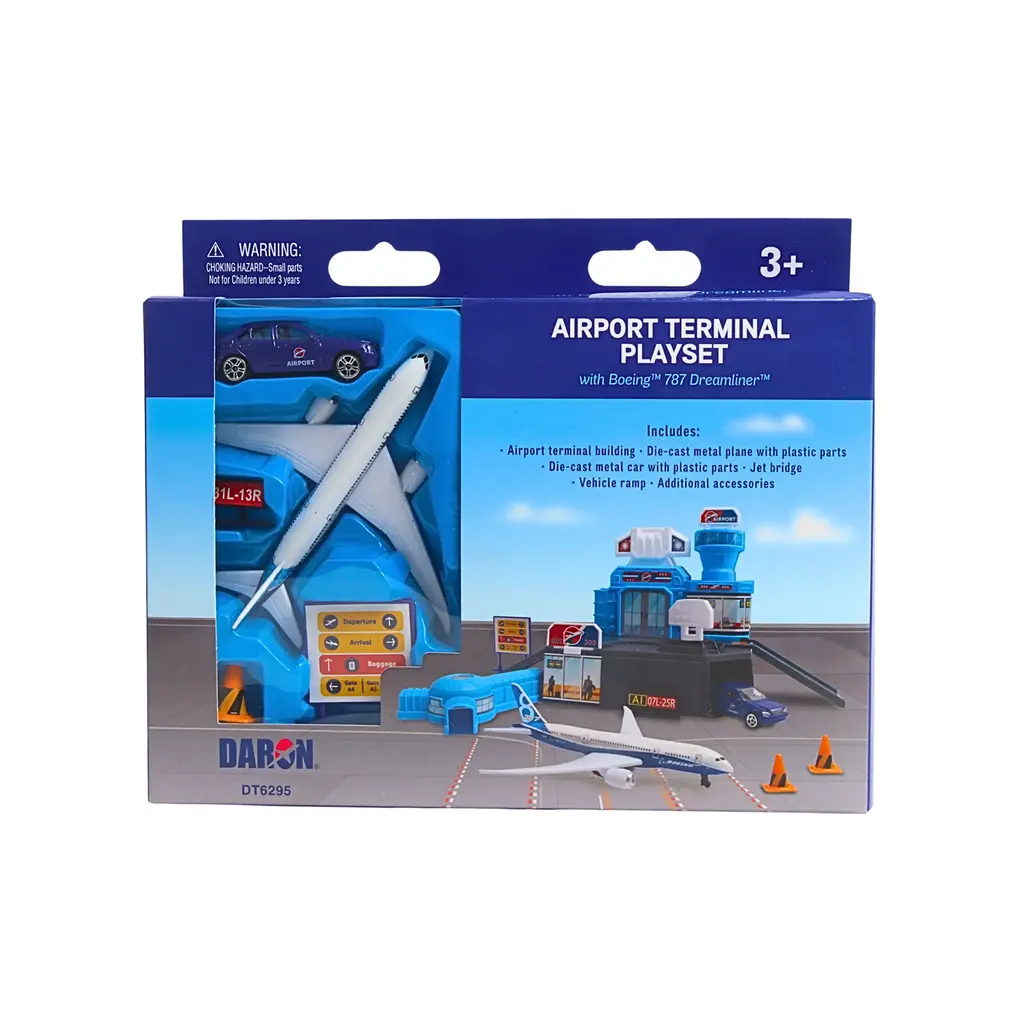 Airport Building Play Set w/ Boeing Single Plane