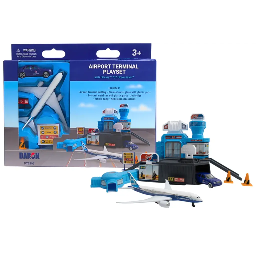Airport Building Play Set w/ Boeing Single Plane