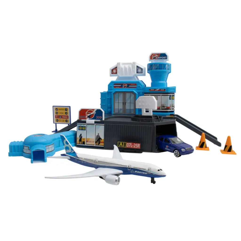 Airport Building Play Set w/ Boeing Single Plane