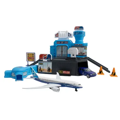 Airport Building Play Set w/ Boeing Single Plane