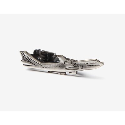 WHAN- Just Plane Crazy -Antiqued Silver Tiebar