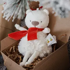 XMAS Bo the Polar Bear Roly Poly Plush