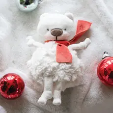 XMAS Bo the Polar Bear Roly Poly Plush