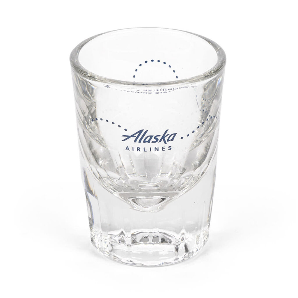 WHAA-  Alaska Airlines Flight Line Shot Glass