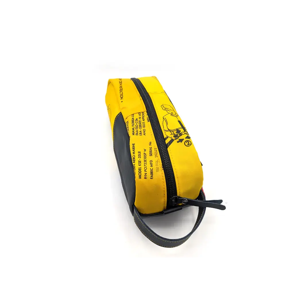 WH1MACL- Aircraft Life Jacket Toiletry Bag with Leather