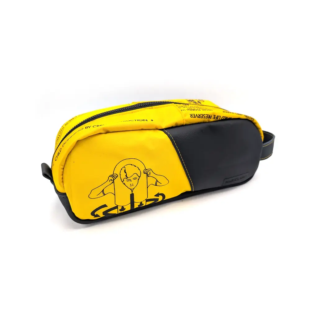 WHMACL- Aircraft Life Jacket Toiletry Bag with Leather