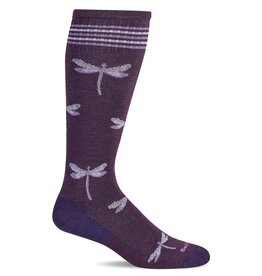 Women's Compression Sock Dragonfly Blackberry Sm/Md