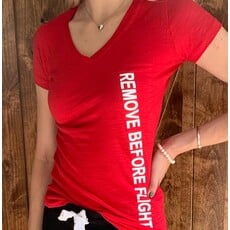 Remove Before Flight Womens T-shirt