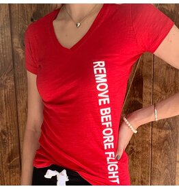Remove Before Flight Womens T-shirt