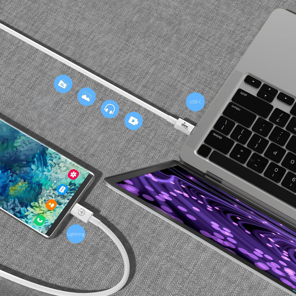 Plane Power Lightning to USB-C Cable