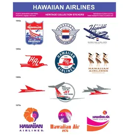 WHMS- Hawaiian Airlines Heritage Sticker Sheet