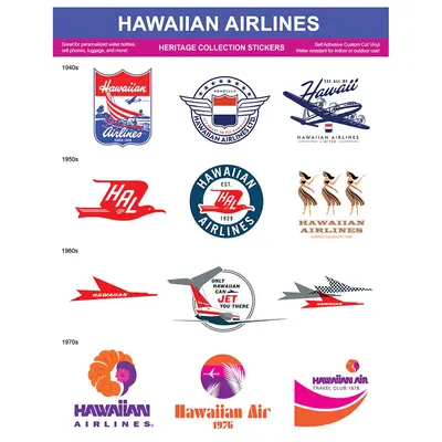 WHMS- Hawaiian Airlines Heritage Sticker Sheet
