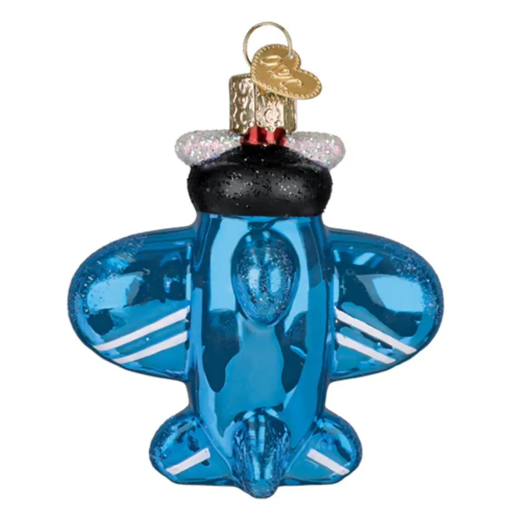 WHOWC- Old World Christmas Misfit Plane Ornament