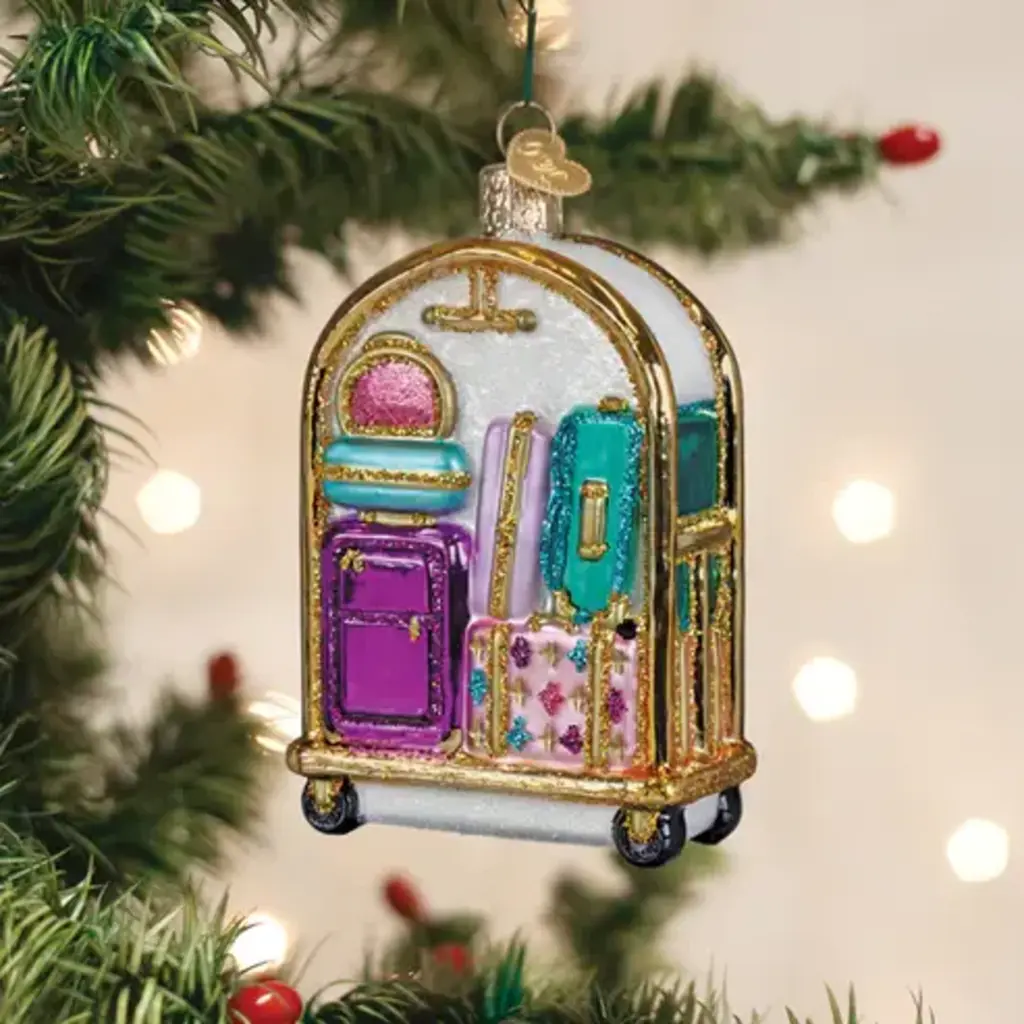WHOWC- Old World Christmas Hotel Luggage Cart