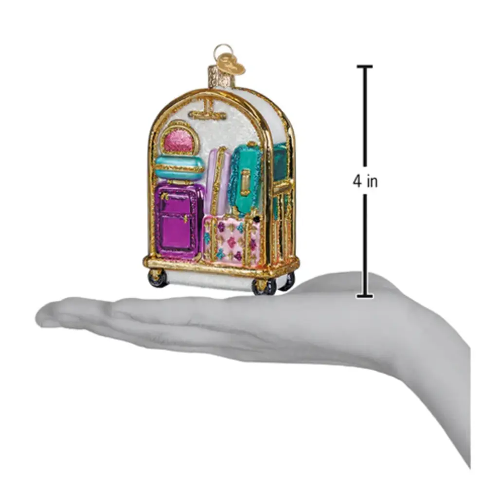 WHOWC- Old World Christmas Hotel Luggage Cart