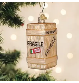 WHOWC- Old World Christmas Fragile Crate Ornament