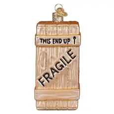 WHOWC- Old World Christmas Fragile Crate Ornament