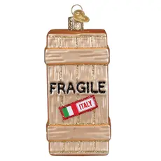WHOWC- Old World Christmas Fragile Crate Ornament