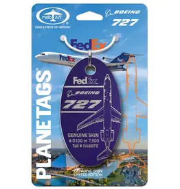 Plane Tag FedEx Boeing 727 Purple